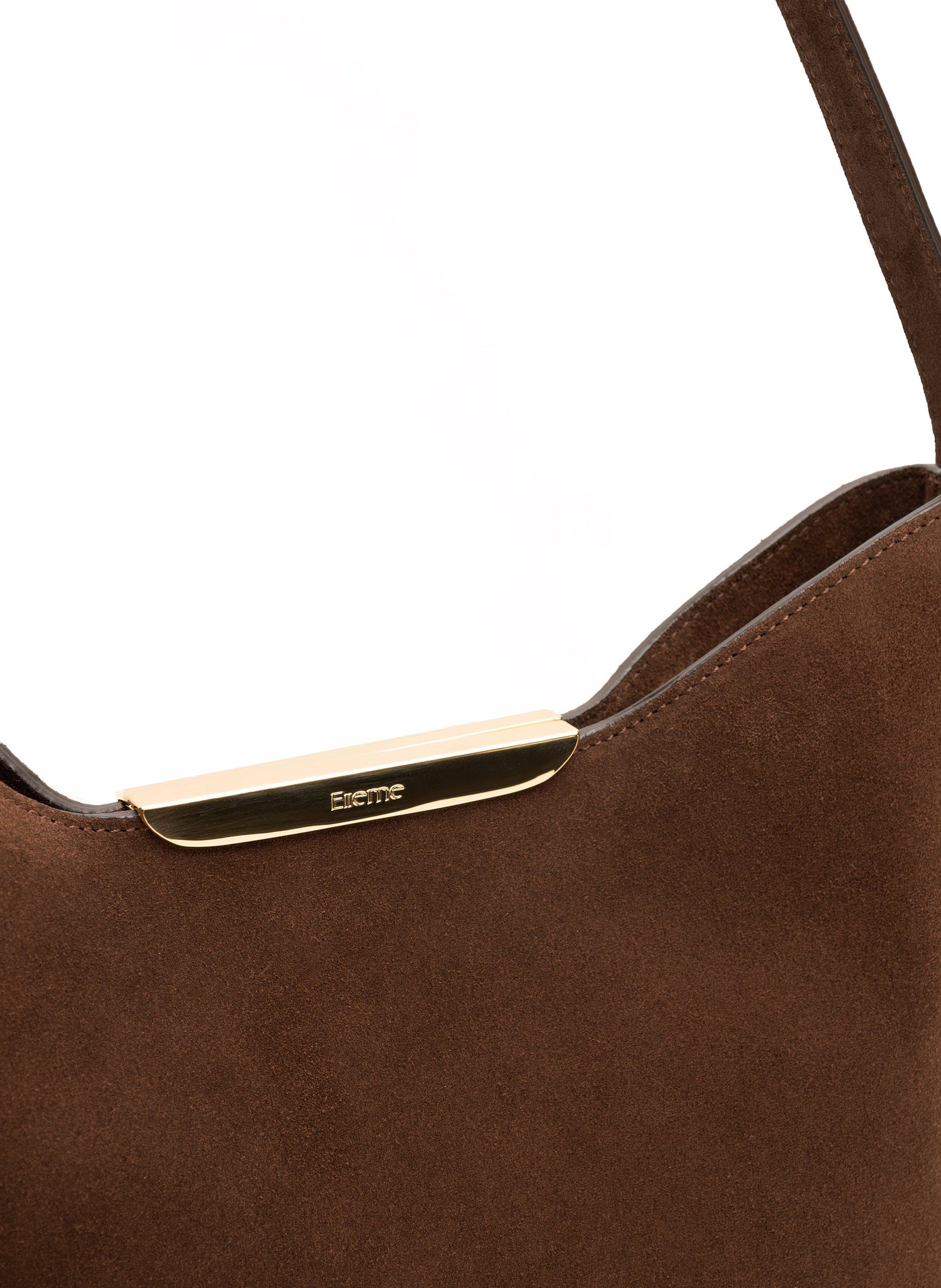 Elleme-Gemini suede brownie - gold-dgallerystore