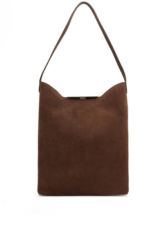 Elleme-Gemini suede brownie - gold-dgallerystore
