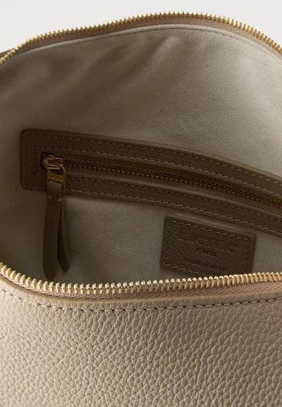 Elleme-Large loop pebbeled leather taupe-dgallerystore