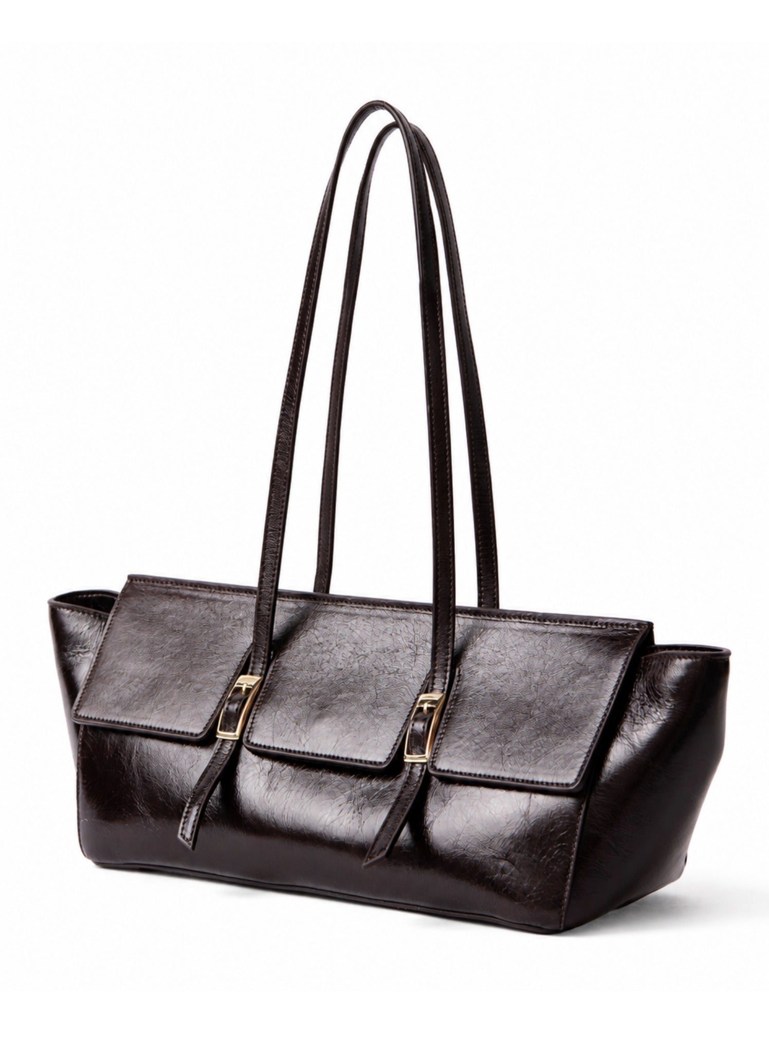 Elleme-Le bateau large vintage leather chestnut-dgallerystore