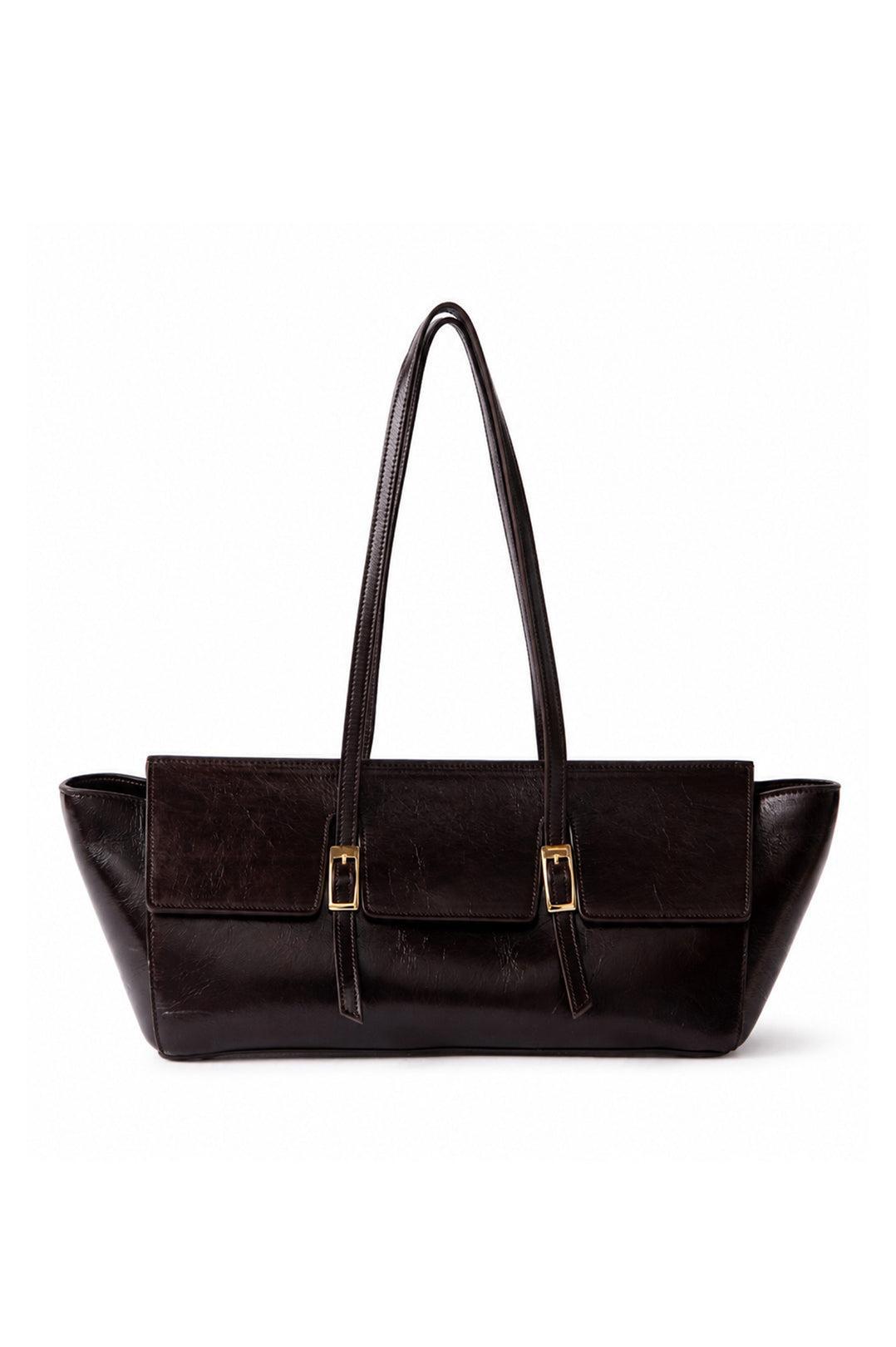 Elleme-Le bateau large vintage leather chestnut-dgallerystore