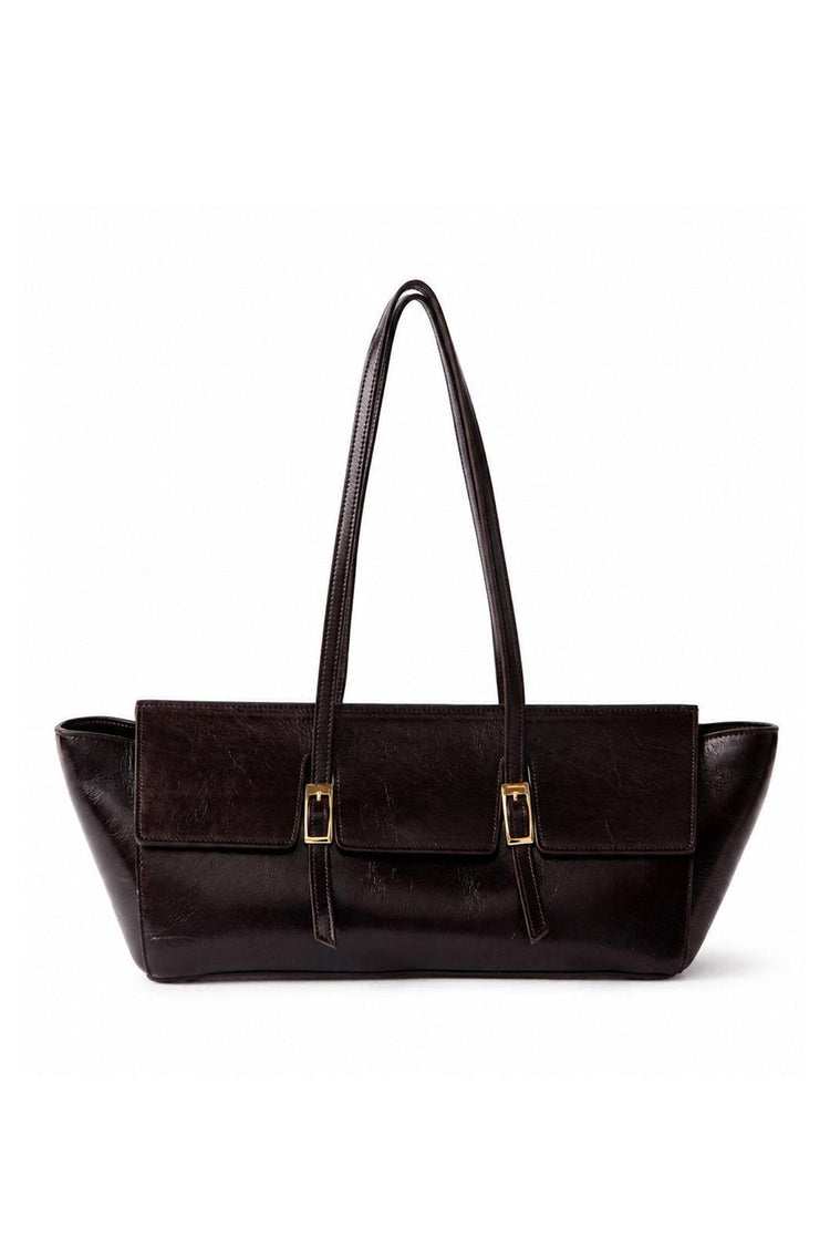 Elleme-Le bateau large vintage leather chestnut-dgallerystore
