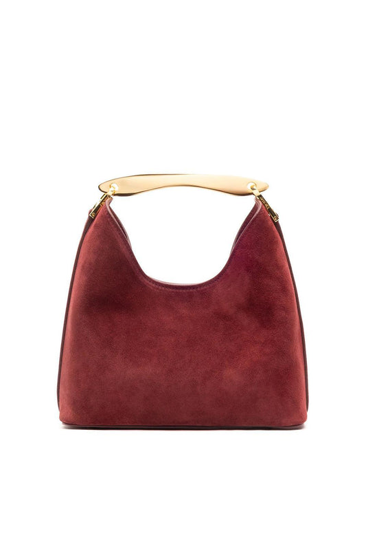 Elleme-Small Boomerang Suede Burgundy-dgallerystore