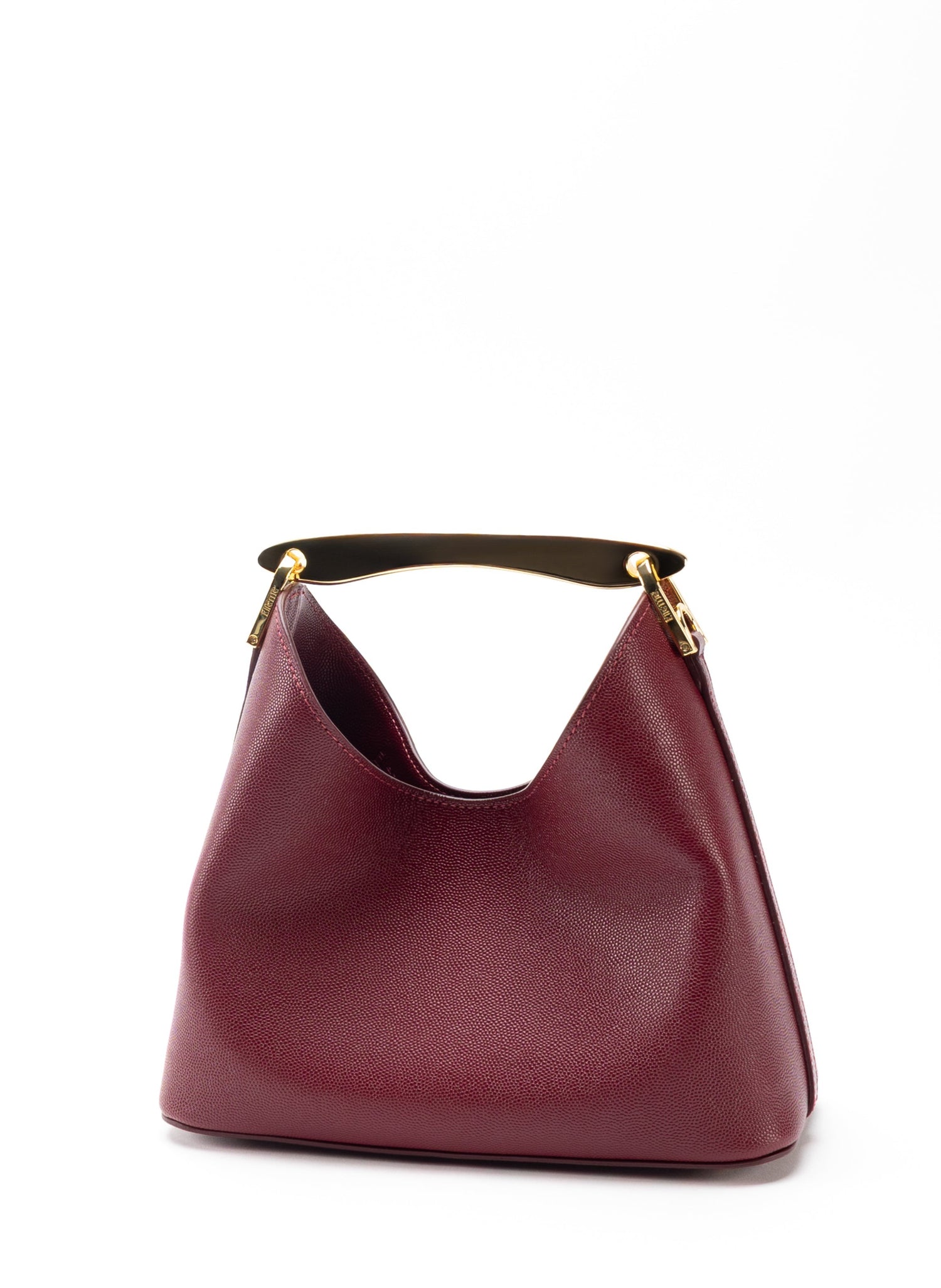 Elleme-Small boomerang caviar leather burgundy-dgallerystore
