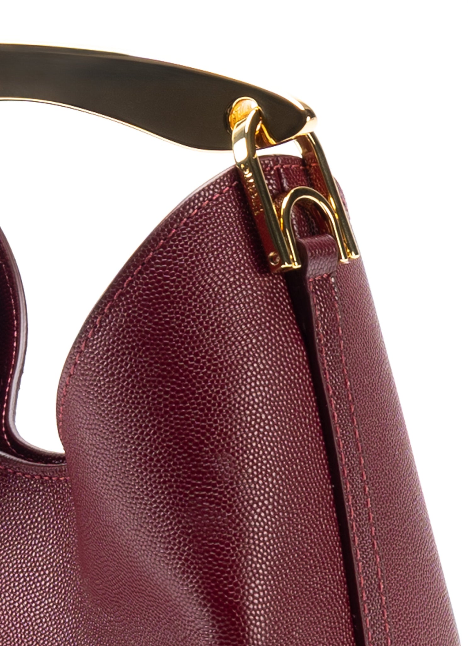Elleme-Small boomerang caviar leather burgundy-dgallerystore
