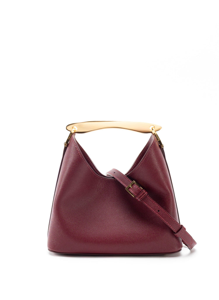 Elleme-Small boomerang caviar leather burgundy-dgallerystore
