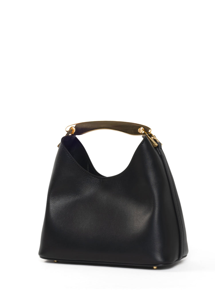 Elleme-Small boomerang leather black-dgallerystore