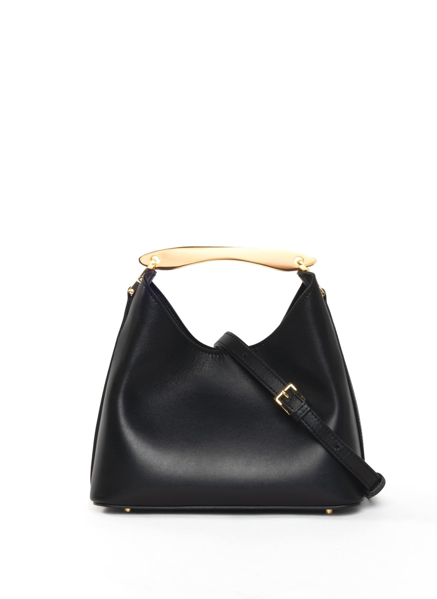 Elleme-Small boomerang leather black-dgallerystore