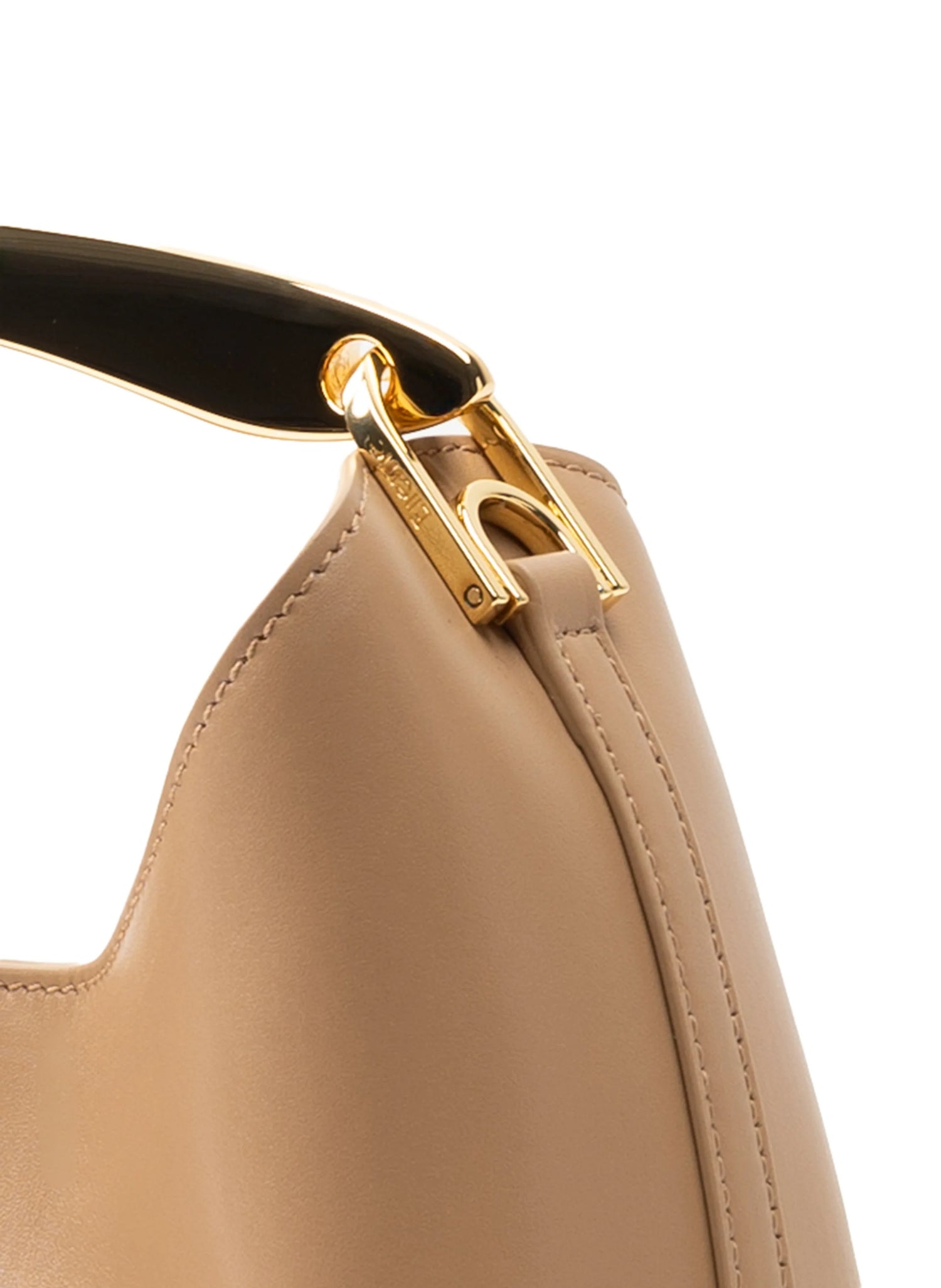 Elleme-Small boomerang leather cappuccino-dgallerystore