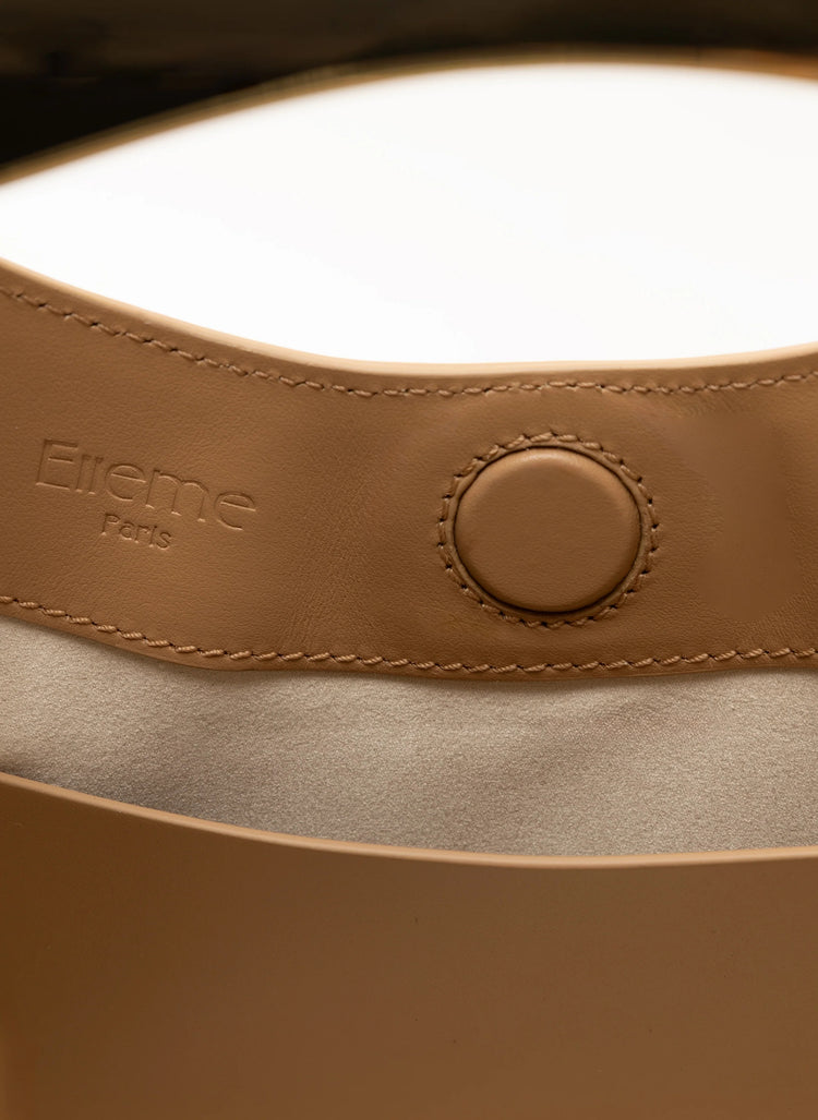 Elleme-Small boomerang leather cappuccino-dgallerystore