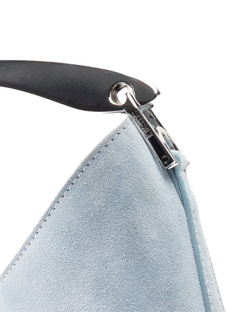 Elleme-Small boomerang suede light blue silver-dgallerystore