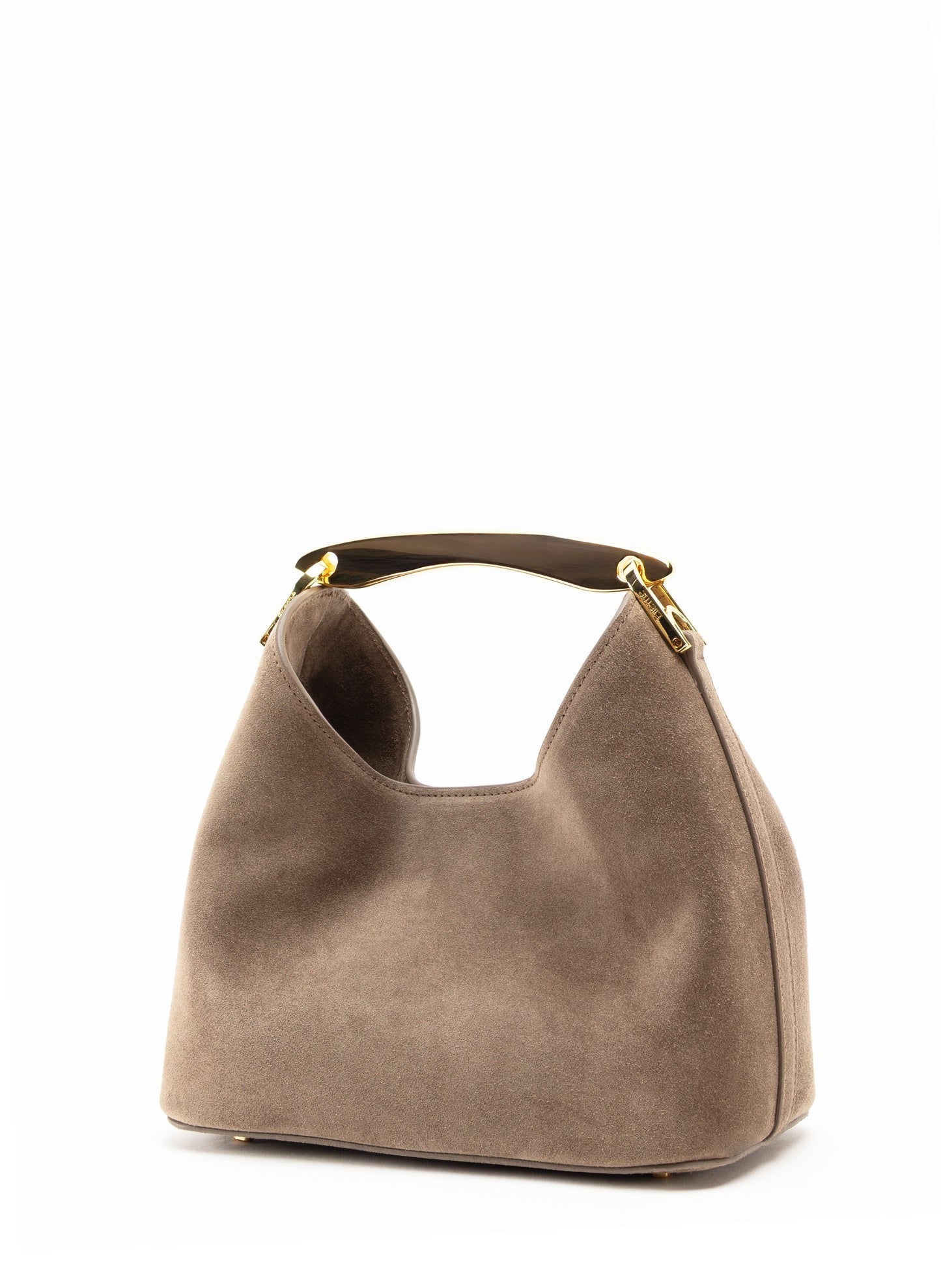 Elleme-Small boomerang suede taupe-dgallerystore