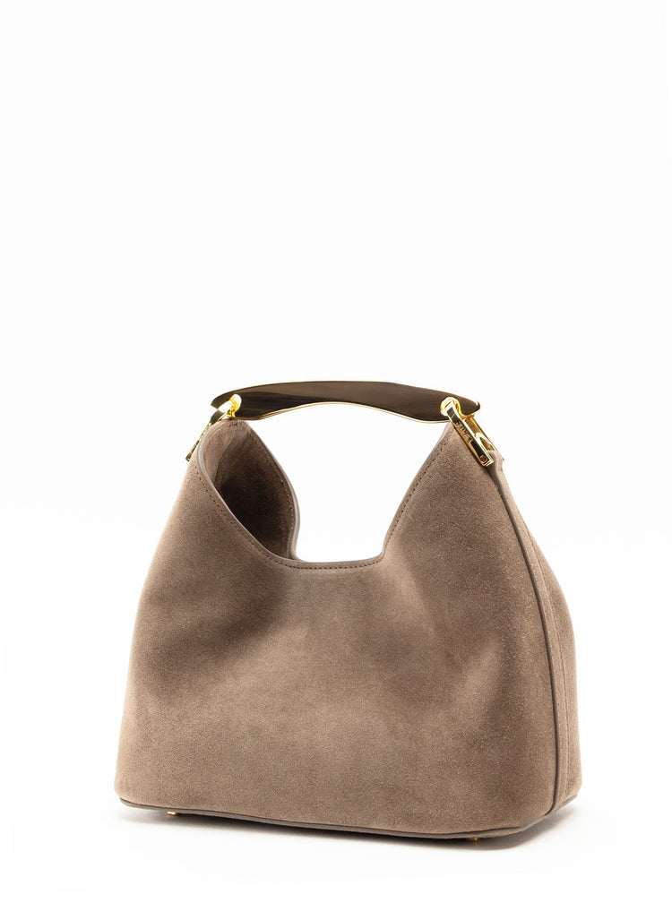 Elleme-Small boomerang suede taupe-dgallerystore