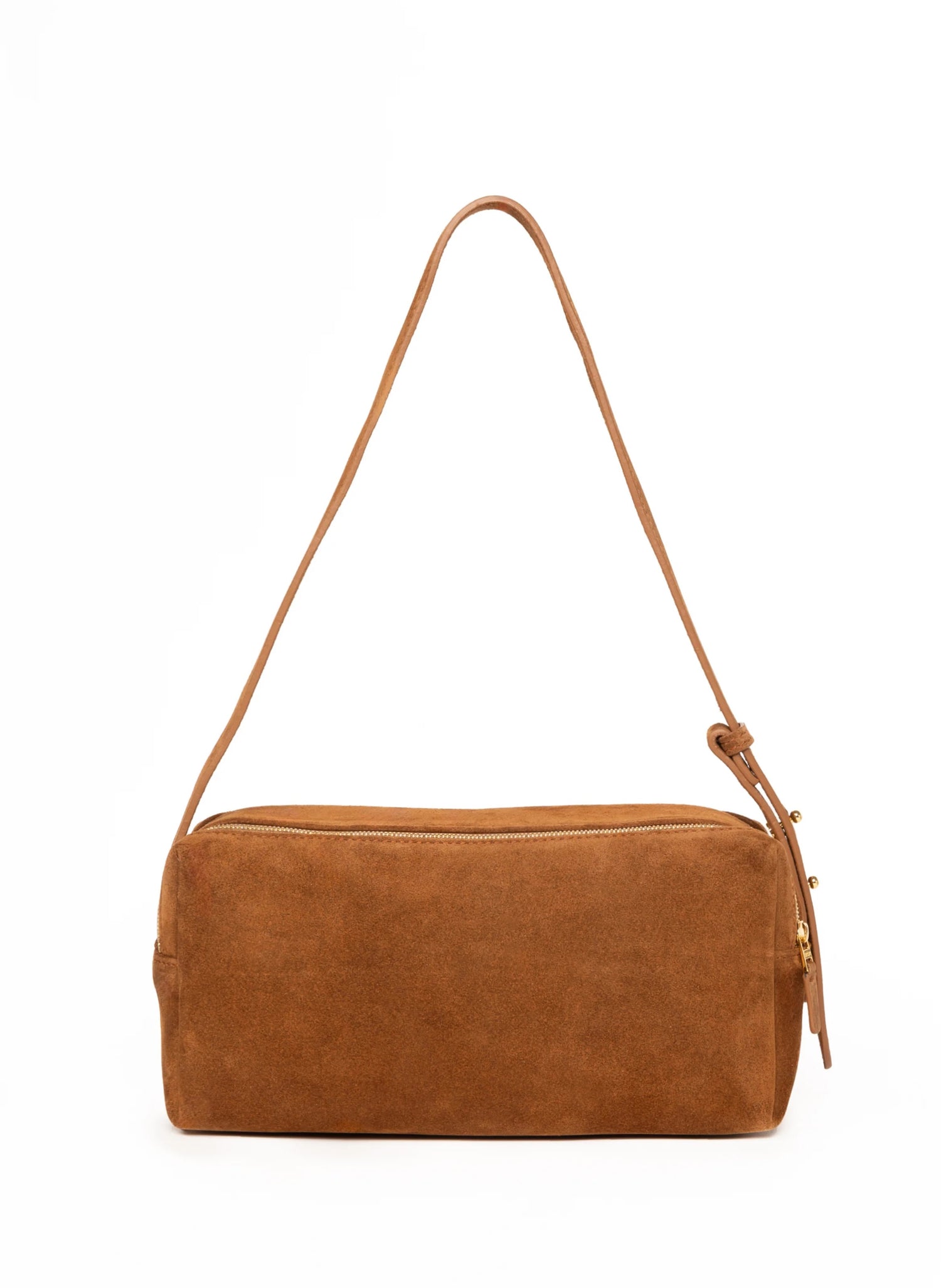 Elleme-Trousse Suede Cognac-dgallerystore