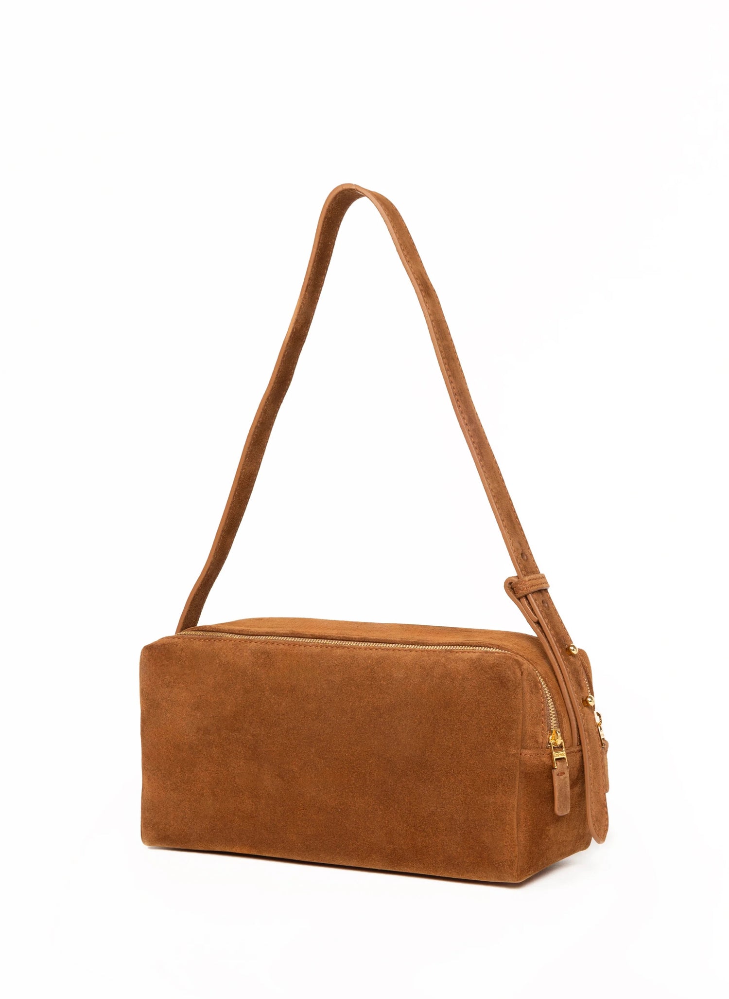 Elleme-Trousse Suede Cognac-dgallerystore