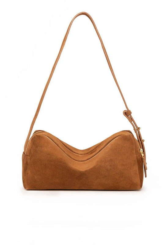 Elleme-Trousse Suede Cognac-dgallerystore