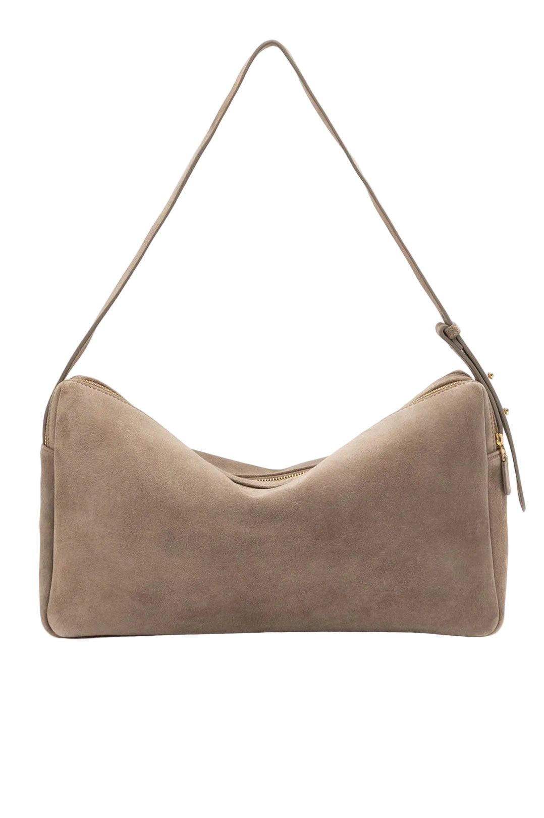 Elleme-Trousse large suede taupe-dgallerystore