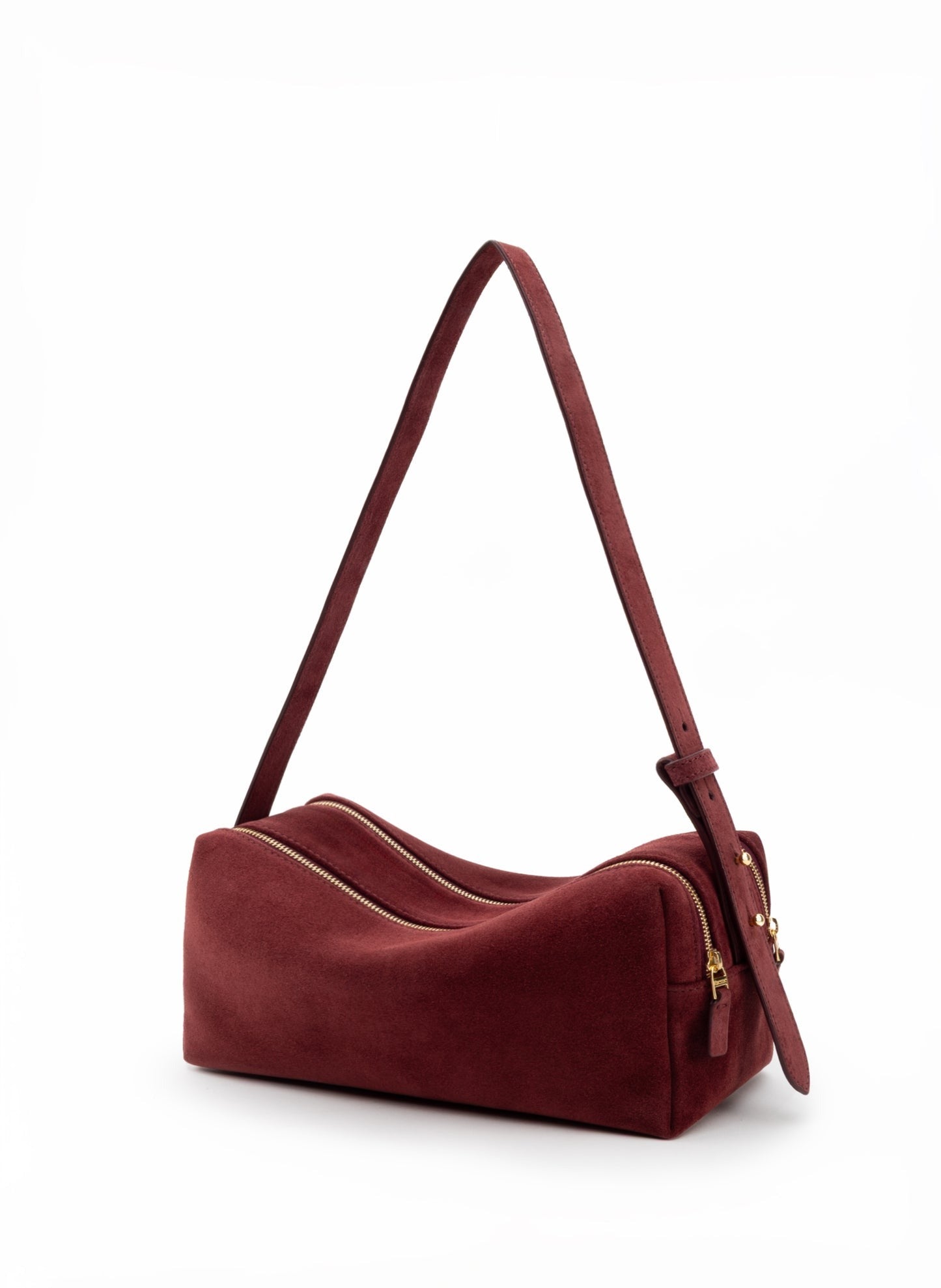 Elleme-Trousse suede burgundy-dgallerystore