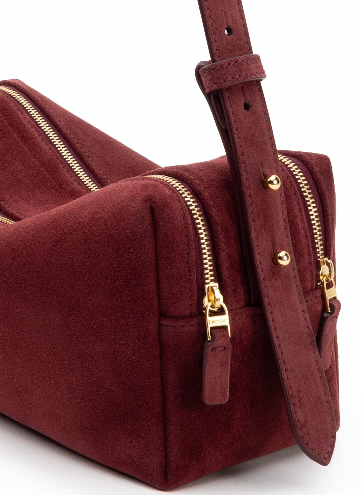 Elleme-Trousse suede burgundy-dgallerystore