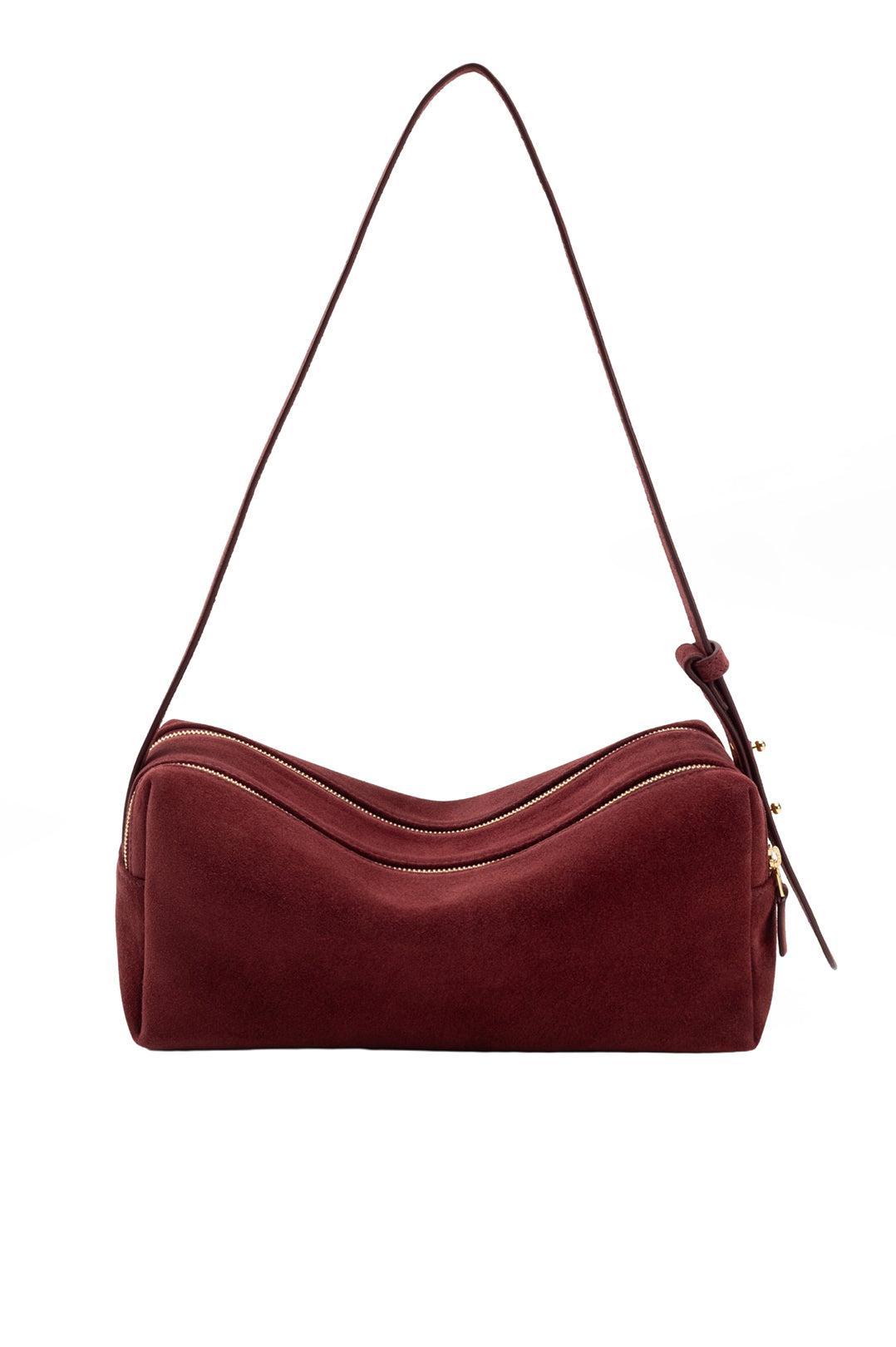 Elleme-Trousse suede burgundy-dgallerystore