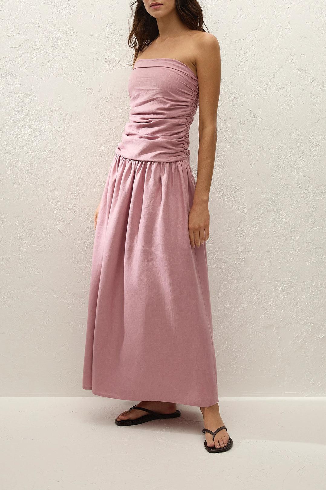 Faithfull-Sacha maxi dress dusty mauve-dgallerystore