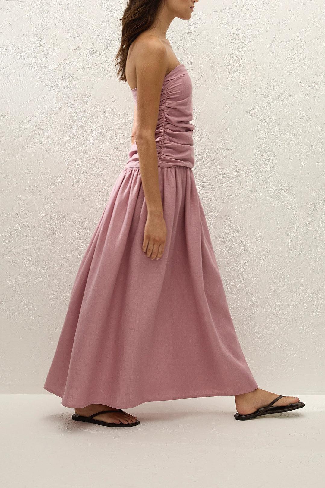 Faithfull-Sacha maxi dress dusty mauve-dgallerystore