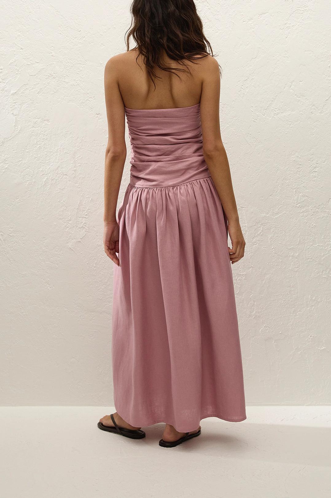 Faithfull-Sacha maxi dress dusty mauve-dgallerystore