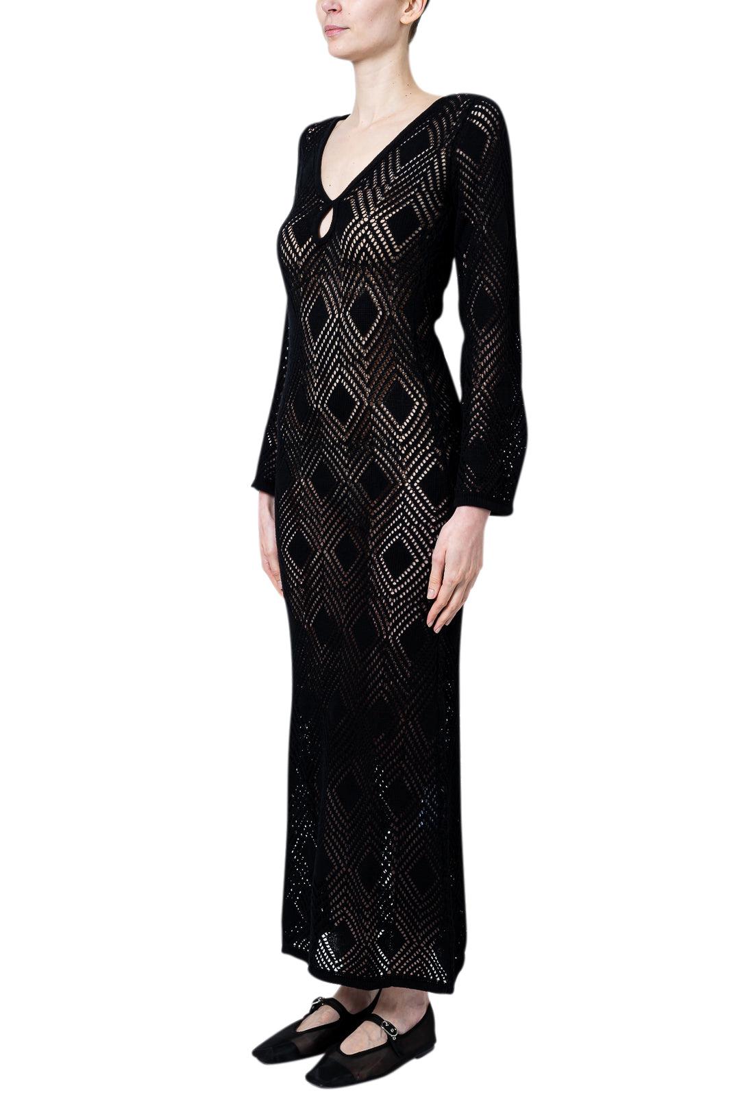 Faithfull-Serena Pointelle Knit Dress-dgallerystore