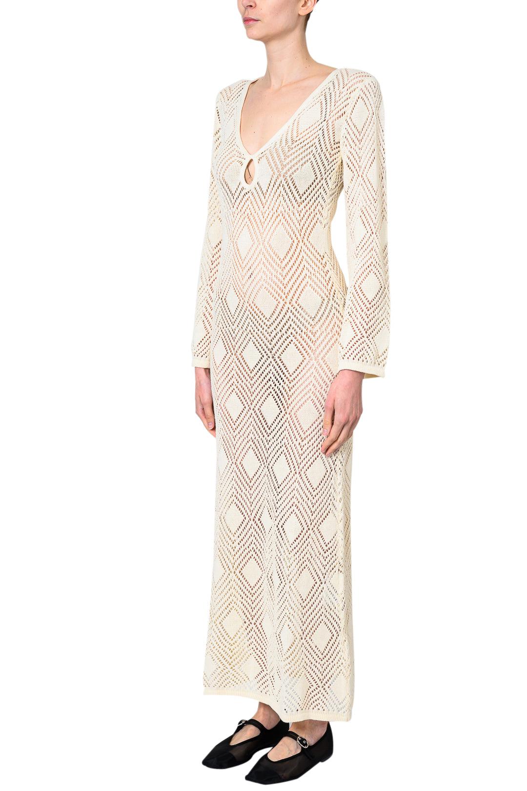 Faithfull-Serena Pointelle Knit Dress-dgallerystore