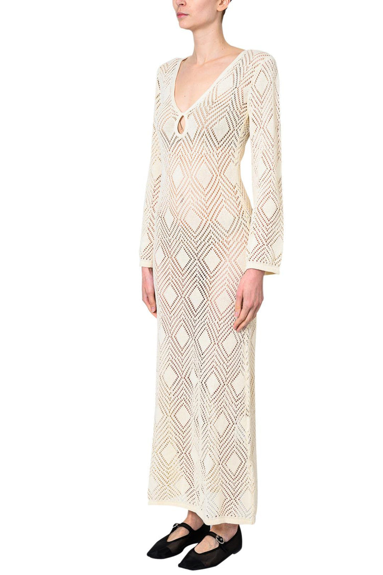 Faithfull-Serena Pointelle Knit Dress-dgallerystore