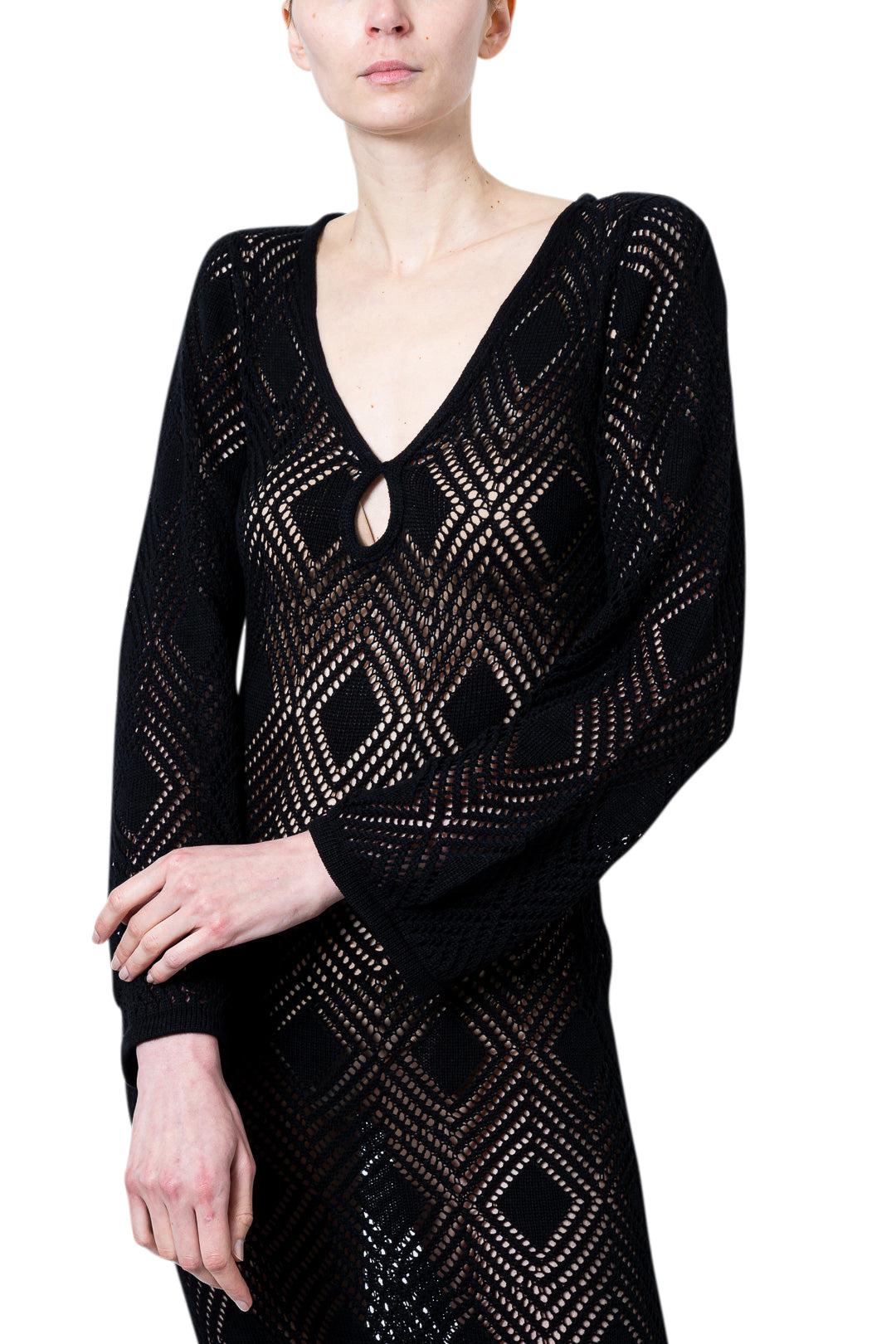 Faithfull-Serena Pointelle Knit Dress-dgallerystore