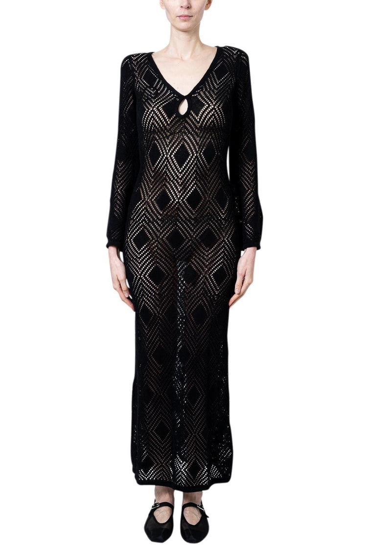 Faithfull-Serena Pointelle Knit Dress-dgallerystore