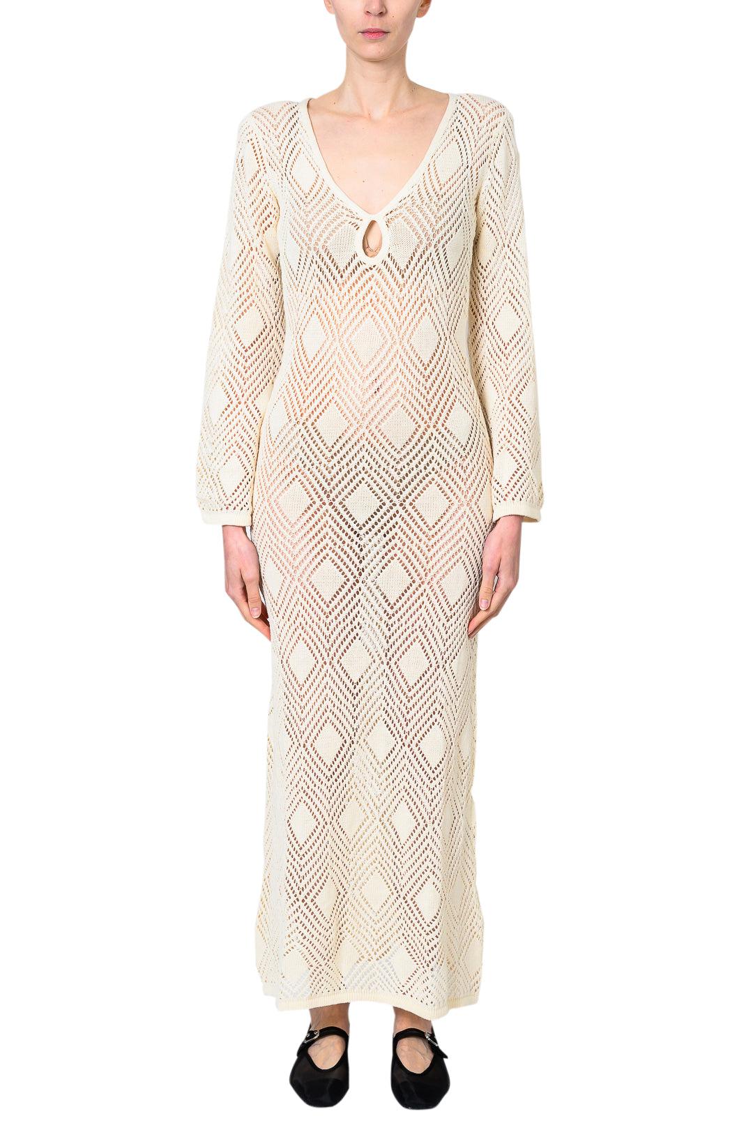 Faithfull-Serena Pointelle Knit Dress-dgallerystore
