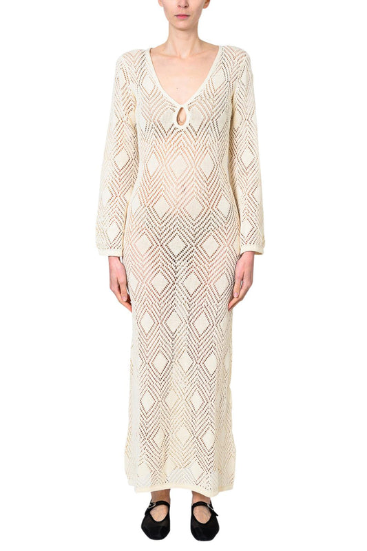 Faithfull-Serena Pointelle Knit Dress-dgallerystore