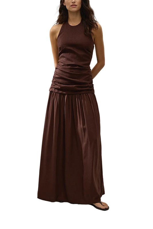 Faithfull-Tali maxi dress carob-dgallerystore