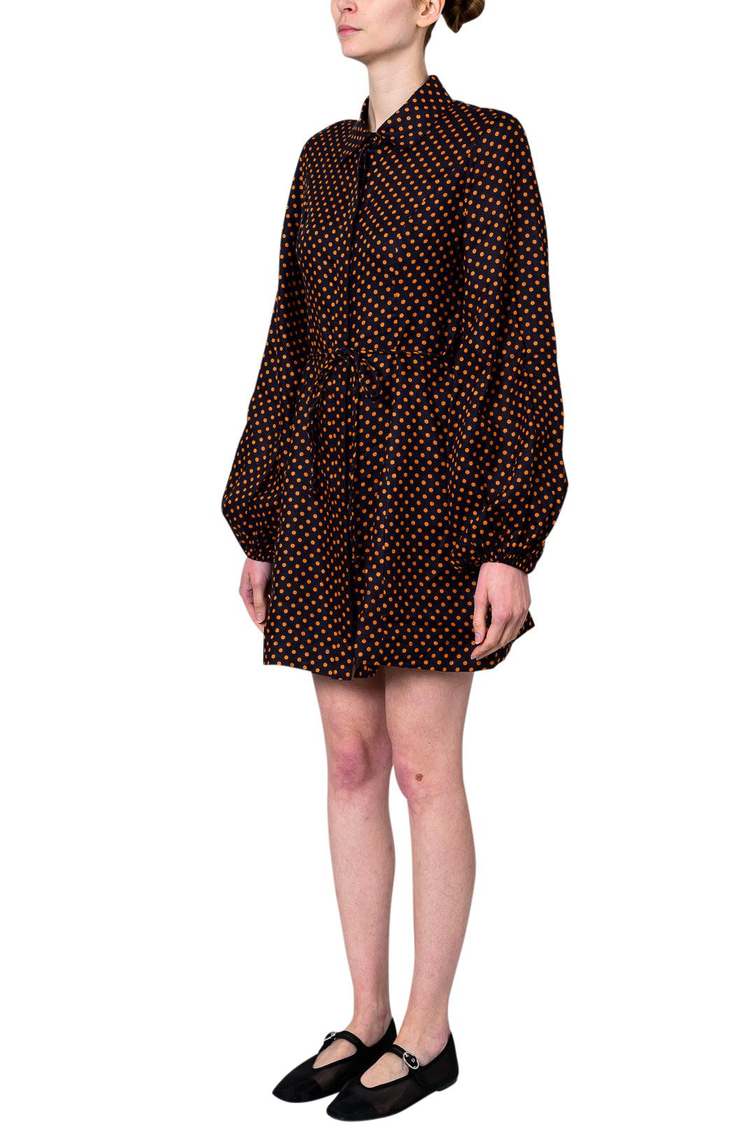 Faithfull The Brand-Rae Mini Dress Ludovica Polka Dot-dgallerystore