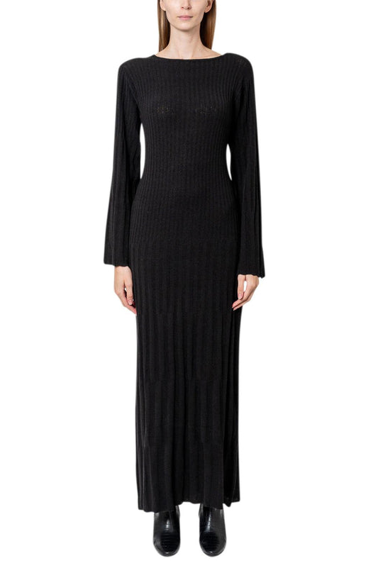 Faithfull The Brand-Serafia knitted maxi dress black-dgallerystore