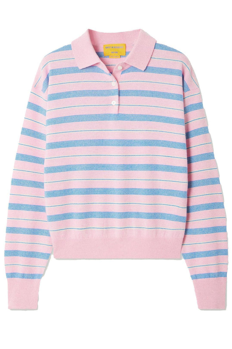 Guest In Residence-Collegate stripe polo daybreak combo-dgallerystore