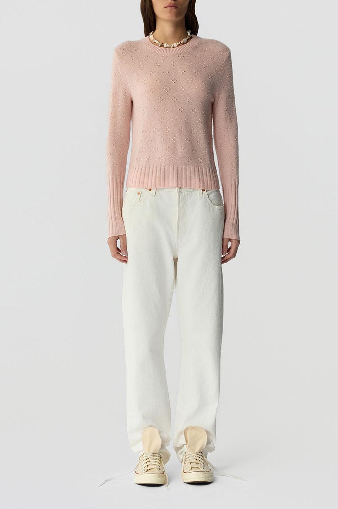 Guest In Residence-Compass shrunken crew powder pink-dgallerystore