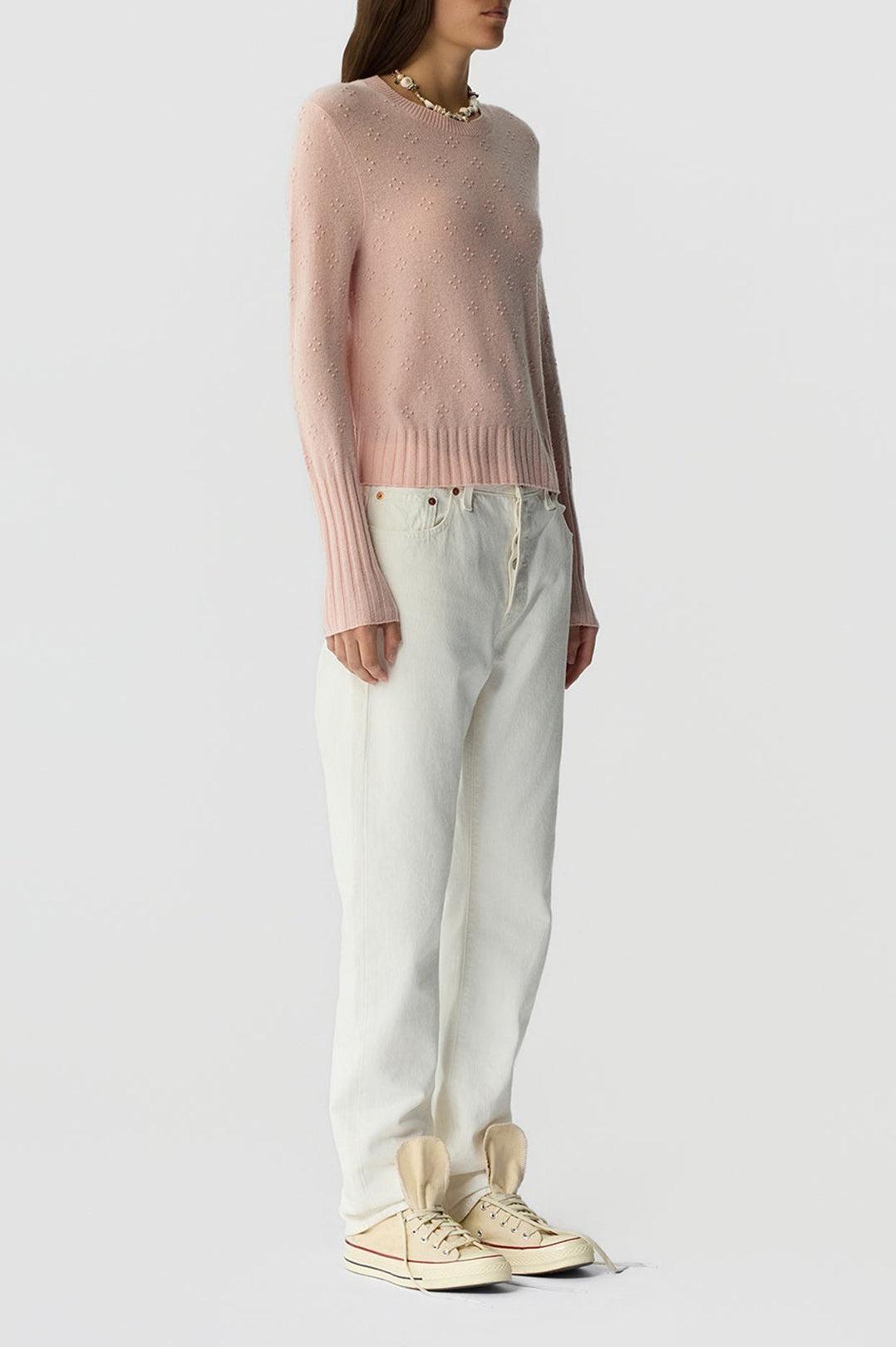 Guest In Residence-Compass shrunken crew powder pink-dgallerystore