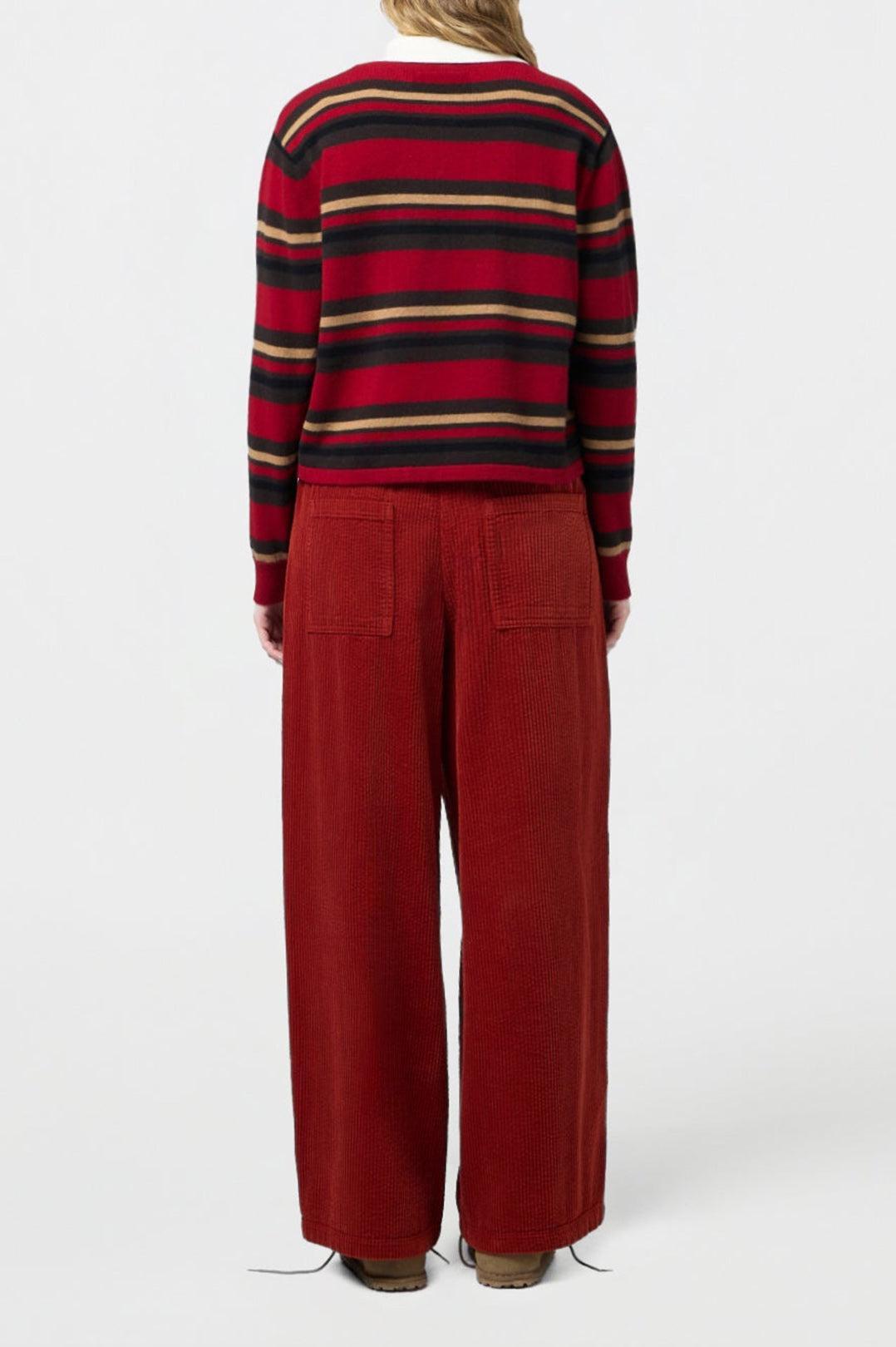 Guest In Residence-Cropped stripe rugby ruby combo-dgallerystore