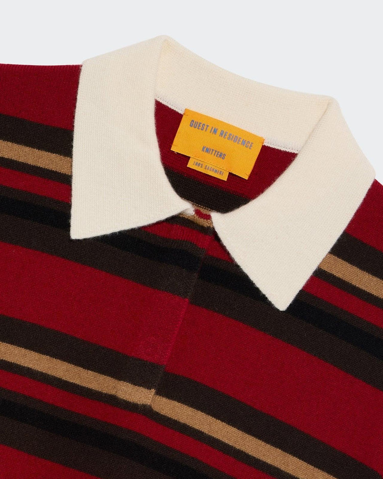 Guest In Residence-Cropped stripe rugby ruby combo-dgallerystore
