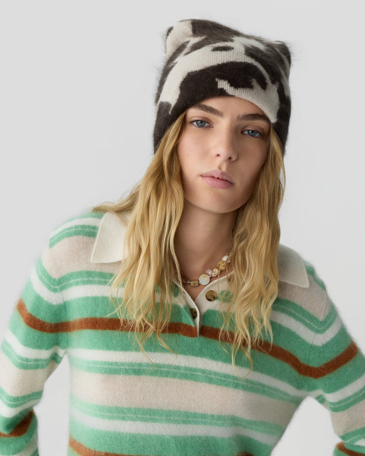 Guest In Residence-Grizzly cowhide hat oatmeal burnt cocoa-dgallerystore