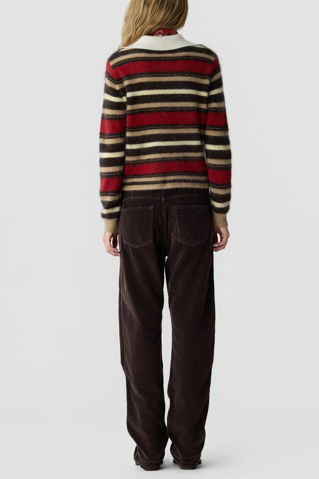 Guest In Residence-Grizzly cropped rugby carmine combo-dgallerystore