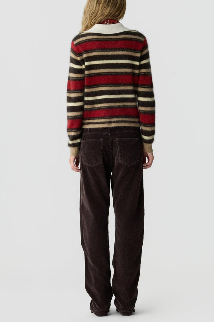 Guest In Residence-Grizzly cropped rugby carmine combo-dgallerystore
