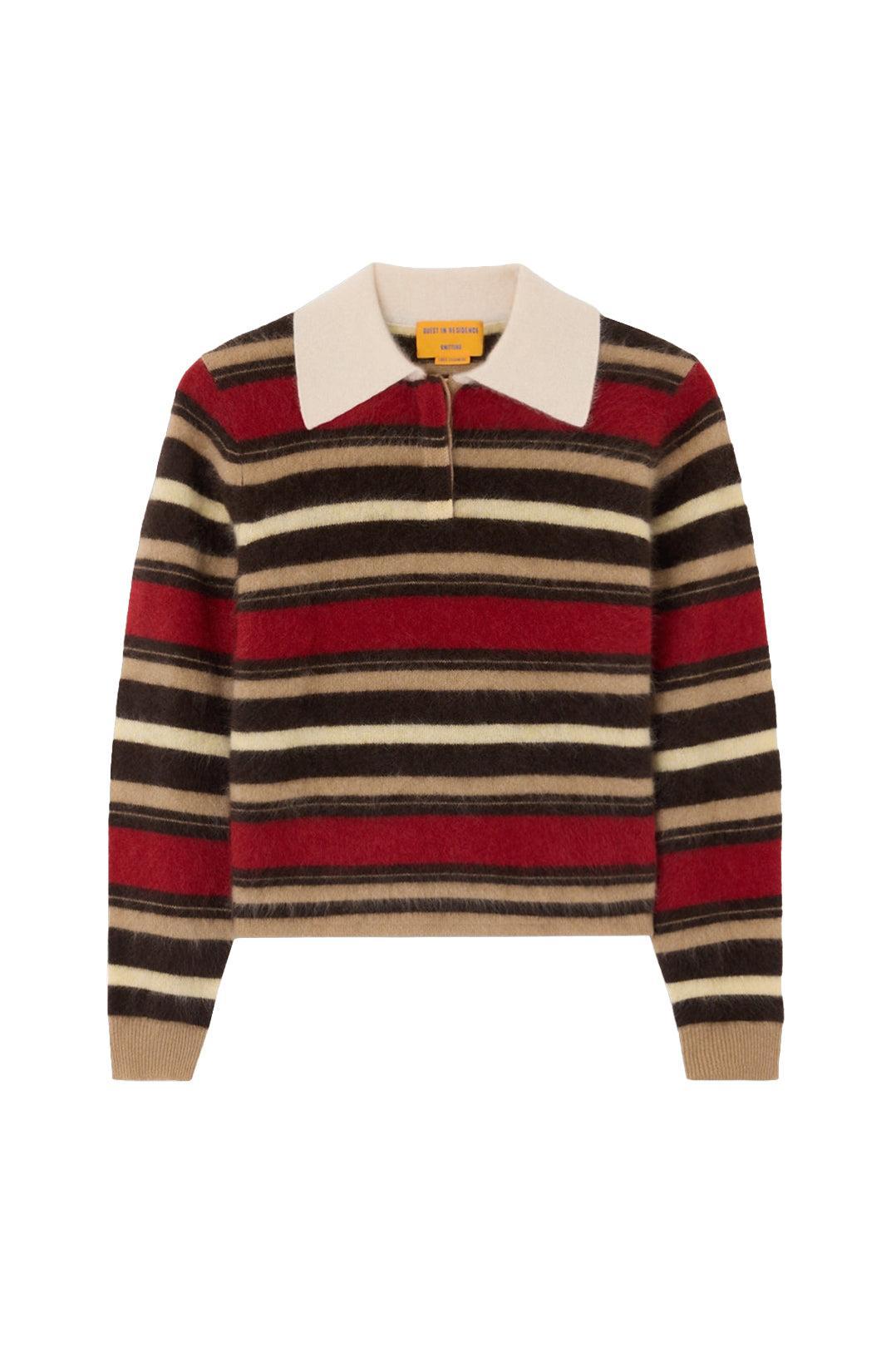 Guest In Residence-Grizzly cropped rugby carmine combo-dgallerystore