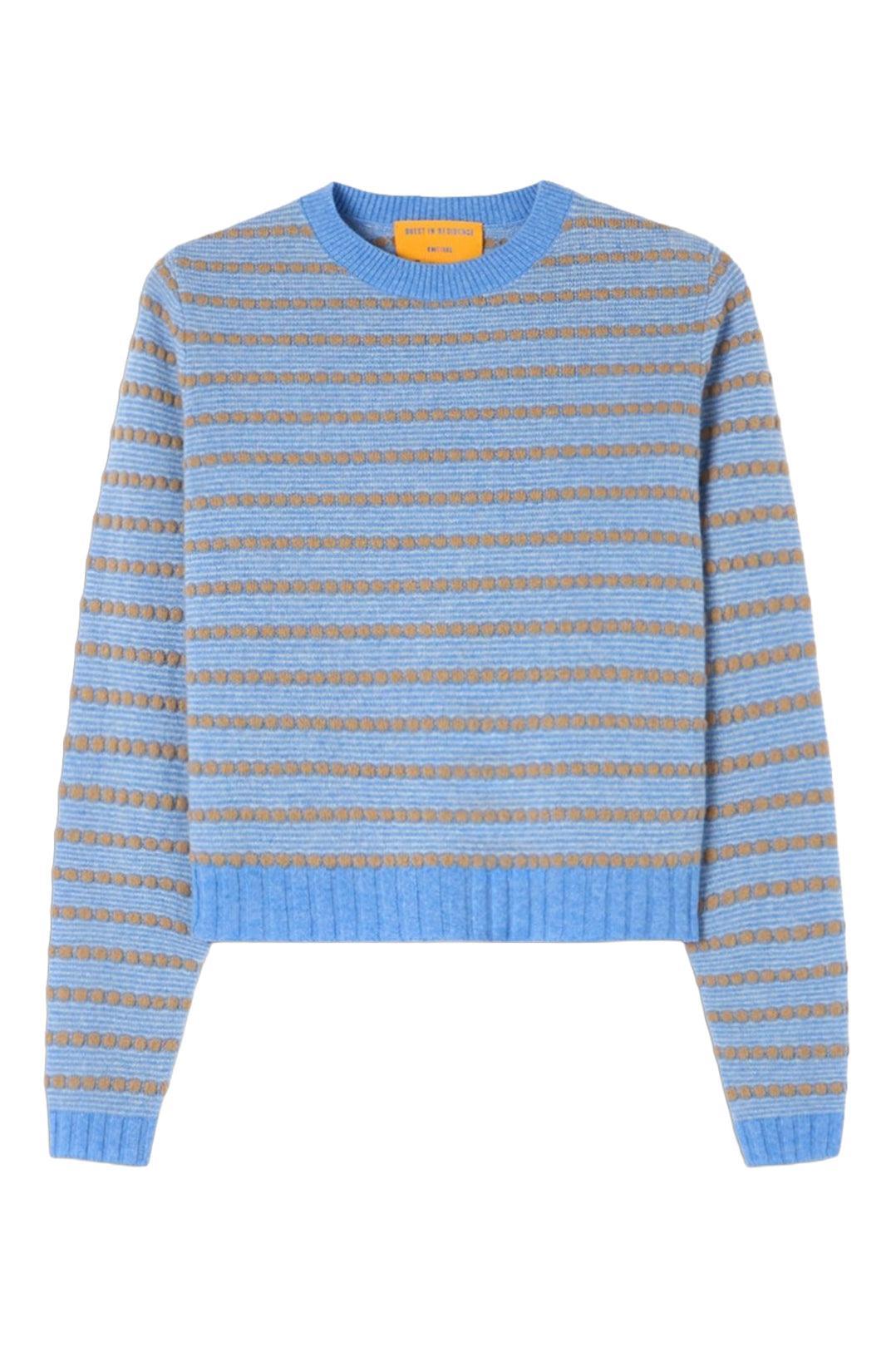 Guest In Residence-Pebble Stripe Shrunken Crew Knit-dgallerystore