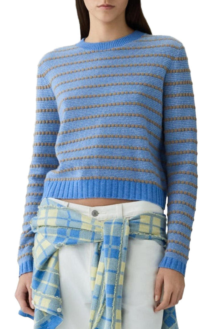 Guest In Residence-Pebble Stripe Shrunken Crew Knit-dgallerystore