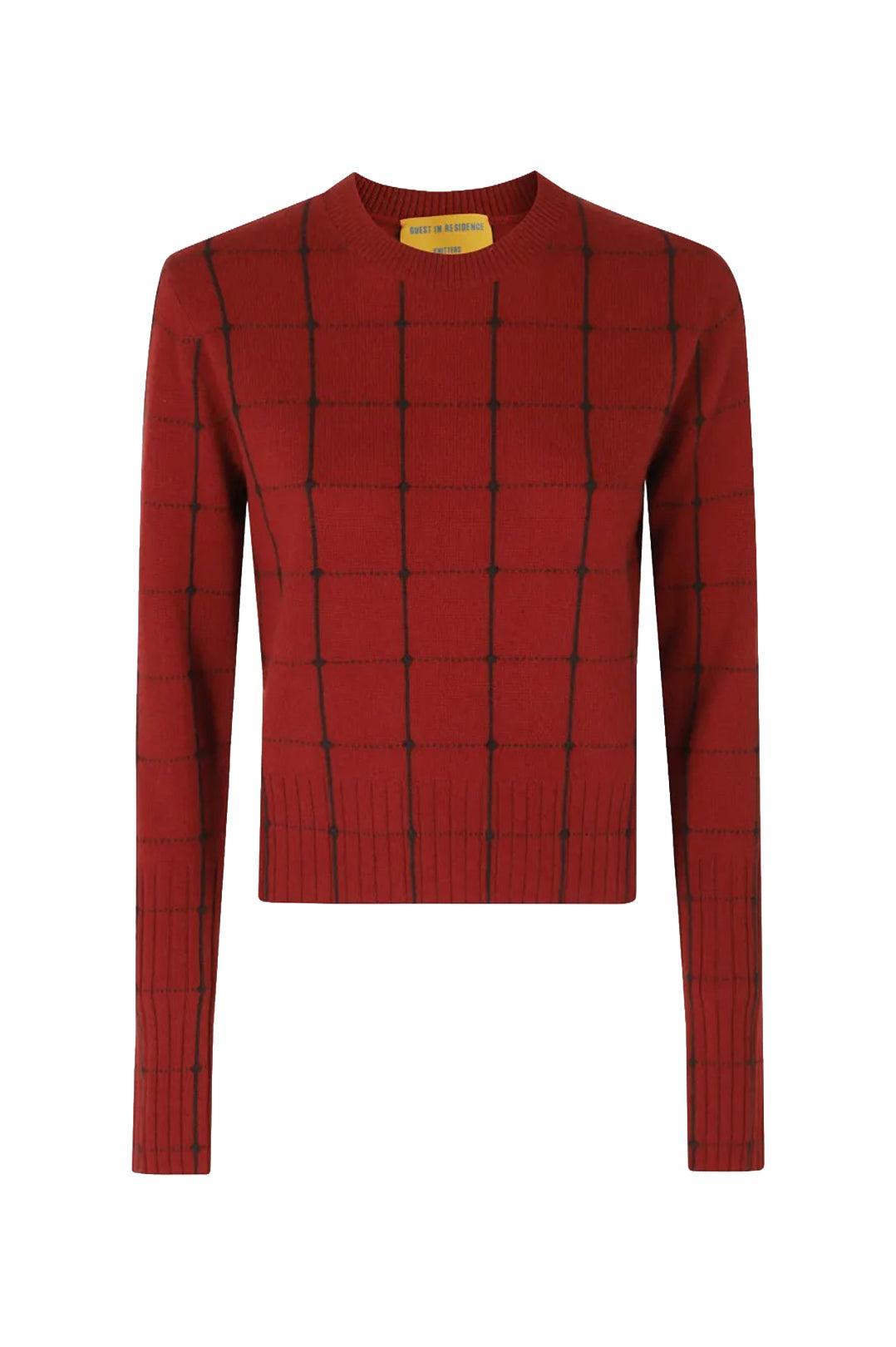 Guest In Residence-Shrunker checker crew carmine / burnt cocoa-dgallerystore