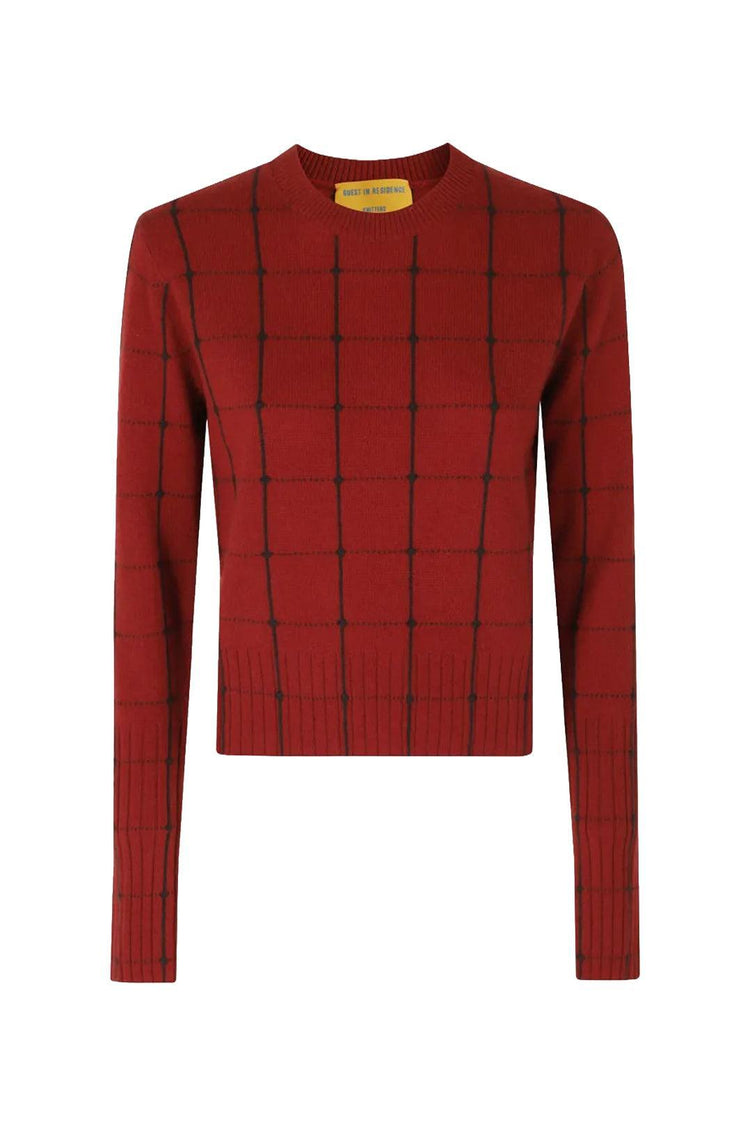Guest In Residence-Shrunker checker crew carmine / burnt cocoa-dgallerystore